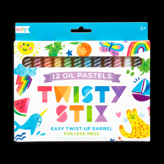 Creioane pictura cu ulei, Twisty Stix, set 12 culori