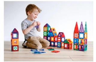 Joc magnetic Playmags - 150 de piese de constructie