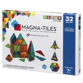 Magna-Tiles Clear Colors set magnetic (32 piese)