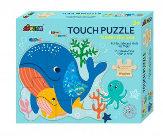 Puzzle tactil din lemn - Subacvatic