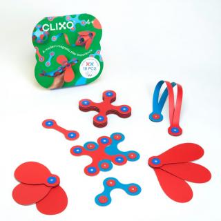 Set Clixo de construit cu magnet- Itsy pack Flamingo-Turquoise 18