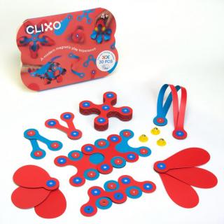 Set Clixo de construit cu magnet - Itsy pack Flamingo-Turquoise 30