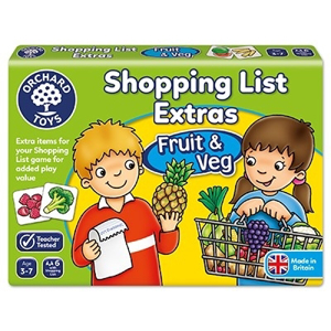 Shopping list extras - Fruits  veg - Joc educativ