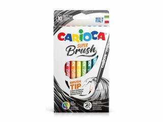 Carioci cu varf de pensula, Carioca Super Brush 10 buc   cutie