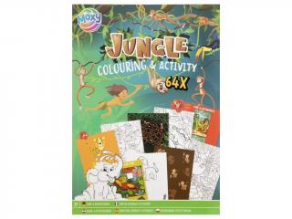 Carte de colorat cu activitati, Jungla, A4, 64 pagini