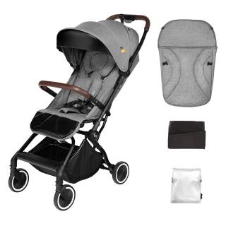 Carucior sport pliabil Skiddou Espoo+ Evening Shadow, ultracompact pentru calatorii, Gri inchis