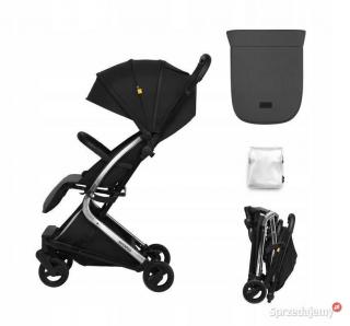 Carucior sport pliabil Skiddou Mikkeli Onyx, ultracompact pentru calatorii, Negru