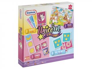 Colectie jocuri cu unicorni, 4 in 1 - Unicorni magici