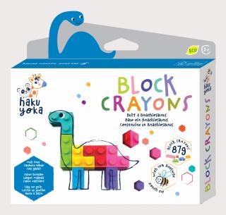 Creioane cerate interconectabile Block Crayons - Dinozaur Brachiosaurus, Haku Yoka