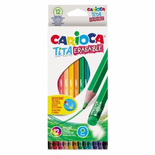 Creioane color Tita Erasable, 12 culori