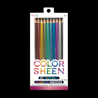 Creioane Colorate Metalice Color Sheen - Set de 12
