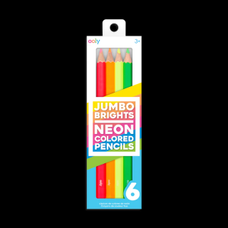 Creioane Colorate Neon Jumbo Brights - set de 6