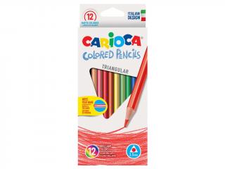 Creioane pentru colorat triunghiulare Carioca Clasic 12 creioane   set.