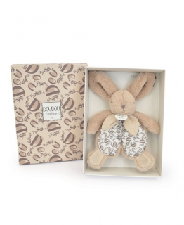 Iepuras Doudou   - jucarie de plus, 18 cm, bej
