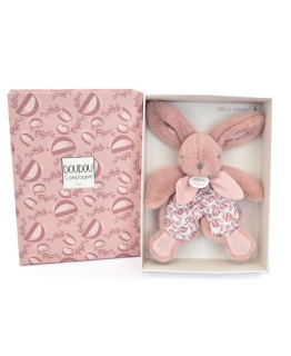 Iepuras Doudou   - jucarie de plus, 18 cm, roz