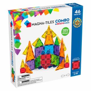 MAGNA-TILES Combo + microMAGS, 46 piese