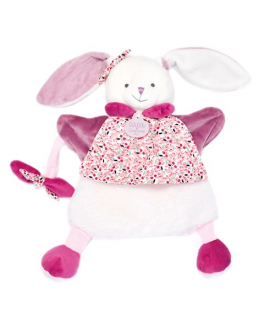 Marioneta Doudou   - iepuras de plus, 28 cm, roz