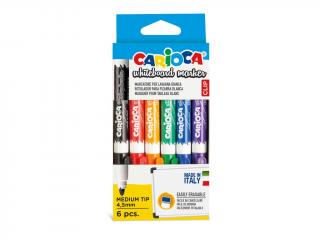 Marker pentru whiteboard Carioca 6 culori set.