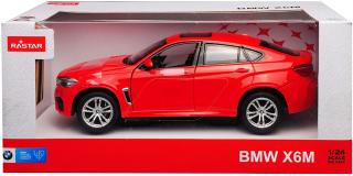 Masinuta metalica BMW X6M rosie cu scara 1 la 24