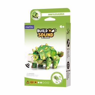 Puzzle 3D cu sunete - Ankylosaurus, Build  n  Sound