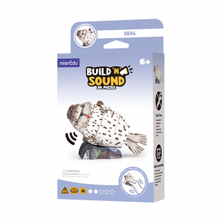 Puzzle 3D cu sunete - Foca, Build  n  Sound