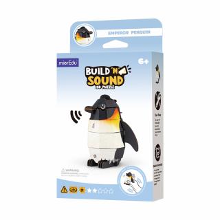 Puzzle 3D cu sunete - Pinguin, Build  n  Sound