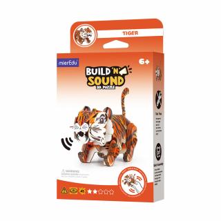 Puzzle 3D cu sunete - Tigru, Build  n  Sound