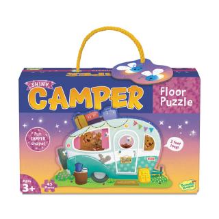 Puzzle de podea in forma de rulota, Camper floor puzzle