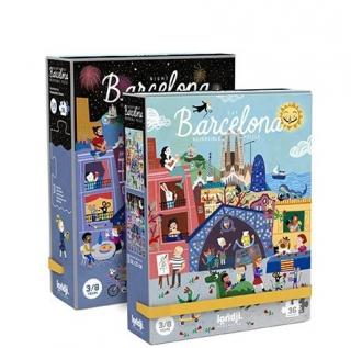 Puzzle reversibil, zi si noapte in Barcelona