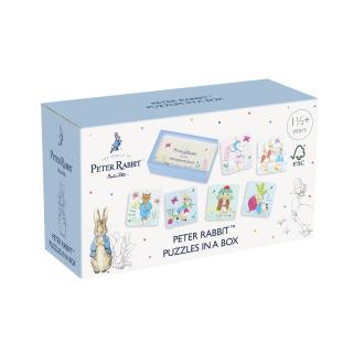 Puzzle-uri Peter Rabbit,   in cutie lemn, Orange Tree Toys