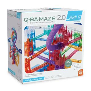 Q-BA-MAZE 2.0 RAILS EXTREME SET, joc de constructie cu bile