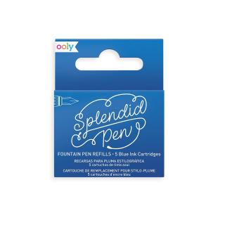 Rezerve Splendid pentru stilouri - cerneala albastra, set de 5