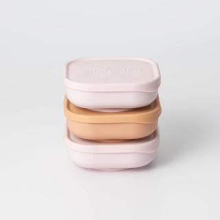 Set 3 boluri pentru hrana bebelusi Miniware Snack Bowl, 100% din materiale naturale biodegradabile, Cotton Candy+Toffee+Vanilla