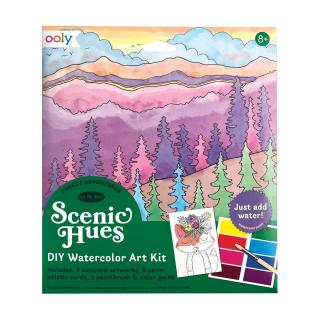 Set artistic cu acuarele DIY - Scenic Hues - Aventura in padure