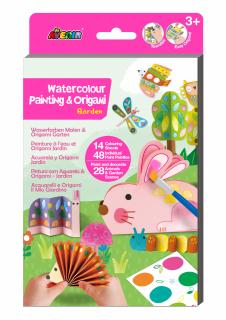 Set creativ 2 in 1 - Pictura si Origami - Gradina