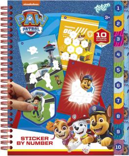 Set creativ cu abtibilduri, lipeste pe numere, Paw Patrol