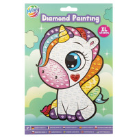 Set creativ diamond painting cu strasuri mari, A5