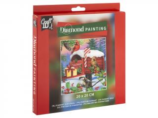 Set creativ diamond painting, cu tematica de Craciun, Casuta postala