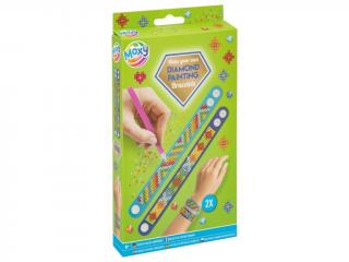 Set creativ DIY, Bratari cu strasuri, Diamond painting, verde