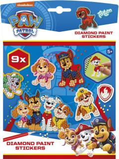 Set creativ DIY Creeaza abtibilduri cu diamond paint, Paw Patrol, Patrula Catelusilor, Totum