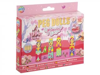 Set creativ DIY, Figurine din lemn, Peg Dolls, Printese