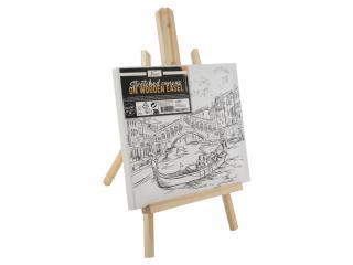 Set creativ Fine Art, sevalet din lemn si canvas preimprimat, Venetia