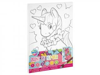 Set creativ Picteaza pe numere, Canvas, unicorn