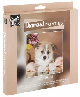 Set creativ pictura cu diamante, Diamond painting, catel, Craft Sensations