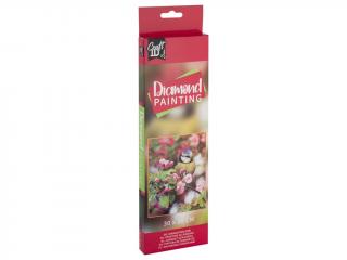 Set creativ pictura cu diamante, Diamond painting, Flori, Craft Sensations