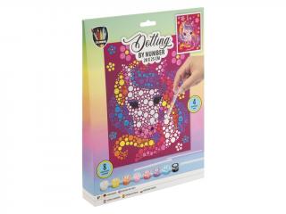 Set creativ Pictura pe numere punct cu punct, Dotting by number, unicorn