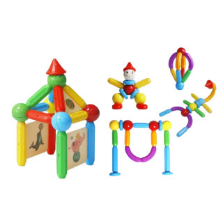 Set de constructie magnetic - STICK (48 piese)