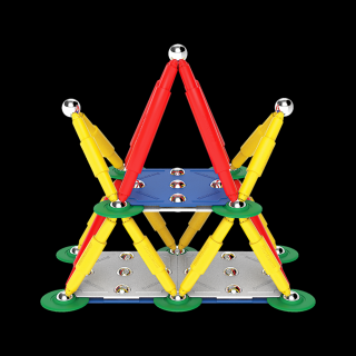Set de constructie magnetic Supermag Classic, 72 piese