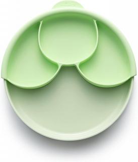 Set diversificare hrana bebelusi Miniware Healthy Meal, 100% din materiale naturale biodegradabile, 3 piese, Keylime