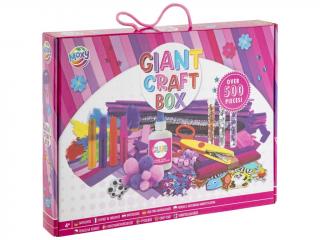 Set gigant accesorii creative, Giant Craft Box, roz